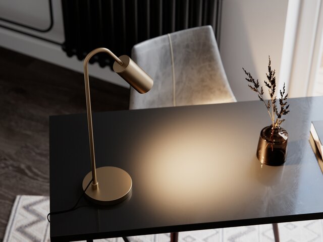 By Rydens Tischleuchte Curve mattgold 76272 4