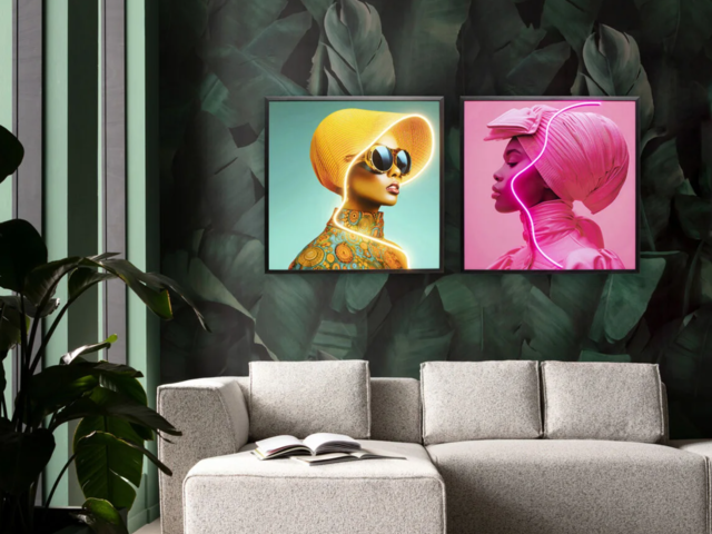 Kare LED Bild SUN HAT WOMAN 94778 2