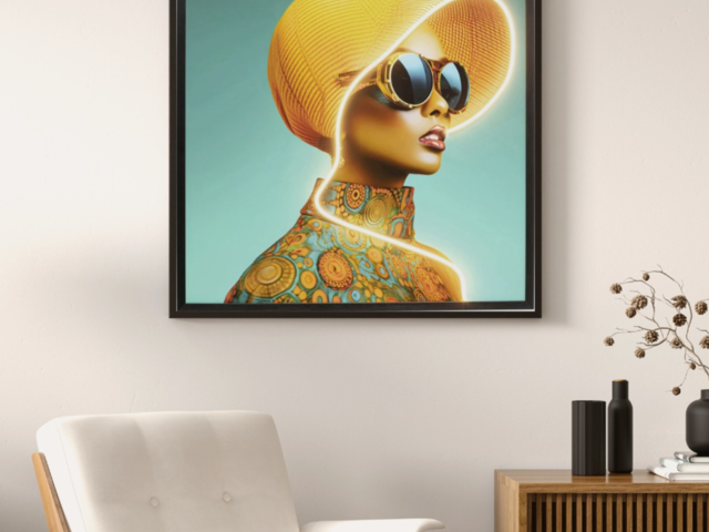 Kare LED Bild SUN HAT WOMAN 94778 1