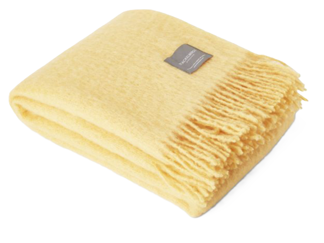 Stackelbergs Mohairdecke golden yellow 71141 Stackelbergs Mohairdecke golden yellow 71141