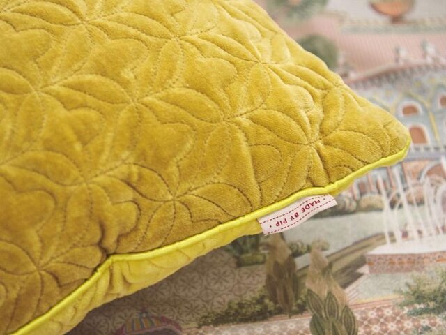 PIP-Studio Kissen QUILTY DREAMS bright yellow 71312 2