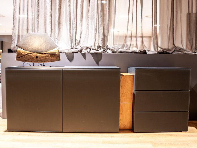 WK-Wohnen Sideboard WK 430 Majestro quarzgrau/eiche 41375 1