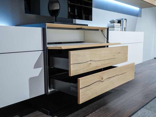 Hausmarke Wohnkombi MEDIA DESIGN Wildeiche polarweiß 73806 4