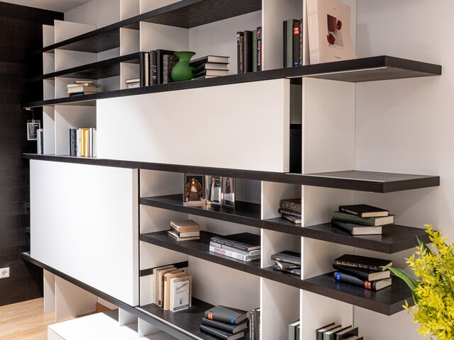 haas Wohnwand Living Weiß / Wenge 39817 2 haas Wohnwand Living Weiß / Wenge 39817 2