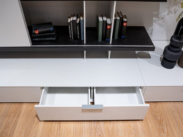 haas Wohnwand Living Weiß / Wenge 39817 8 haas Wohnwand Living Weiß / Wenge 39817 8