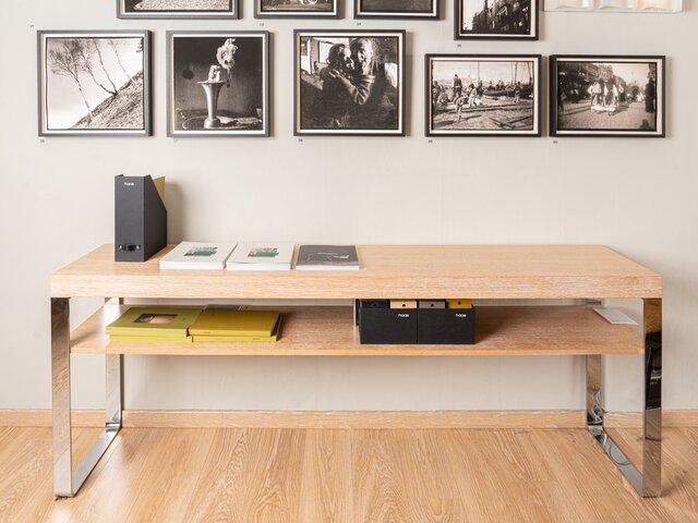 Haas Konsole LIVING eiche/ chrom glanz 25169 2