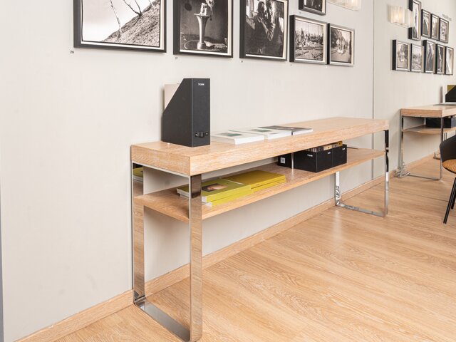 Haas Konsole LIVING eiche/ chrom glanz 25169 3