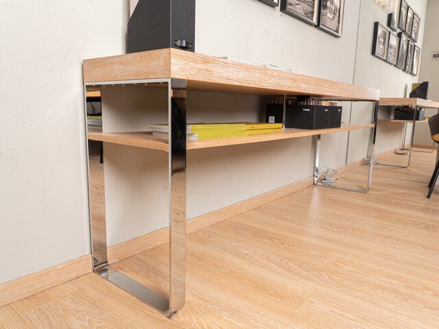 Haas Konsole LIVING eiche/ chrom glanz 25169 4