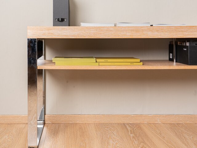 Haas Konsole LIVING eiche/ chrom glanz 25169 5