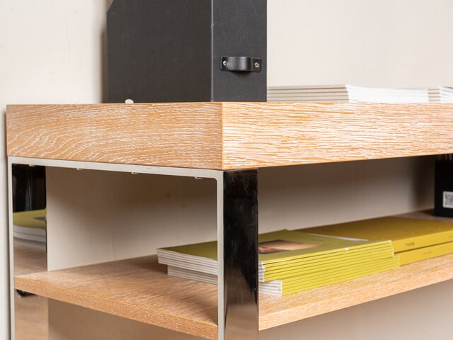 Haas Konsole LIVING eiche/ chrom glanz 25169 6