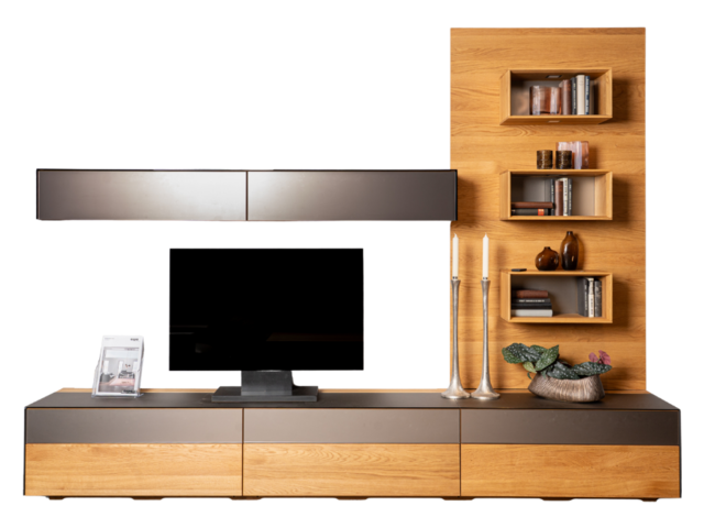 Team 7 Wohnwand CUBUS PURE Eiche / bronze 61886 1