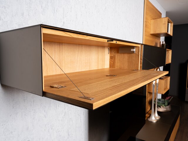 Team 7 Wohnwand CUBUS PURE Eiche / bronze 61886 4