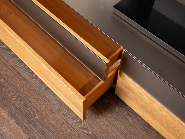 Team 7 Wohnwand CUBUS PURE Eiche / bronze 61886 7