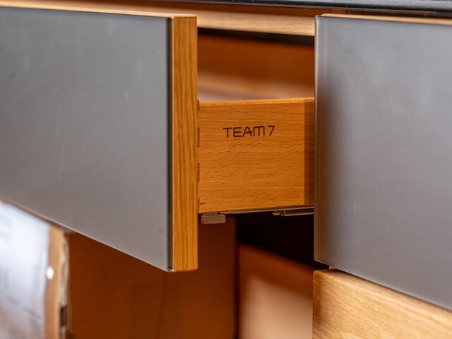 Team 7 Wohnwand CUBUS PURE Eiche / bronze 61886 8