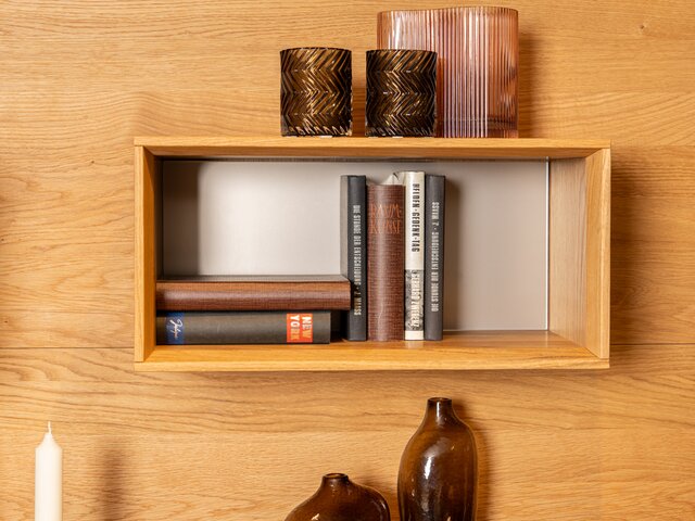 Team 7 Wohnwand CUBUS PURE Eiche / bronze 61886 11