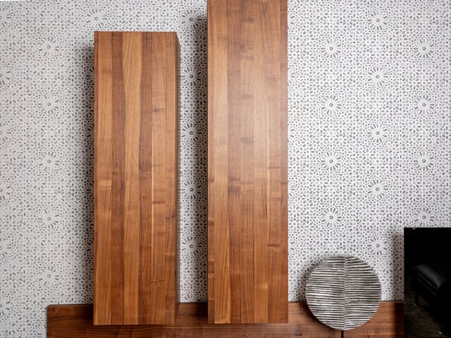 Team 7 Wohnwand CUBUS Nussbaum / schwarz matt 63605 4