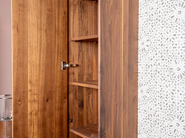 Team 7 Wohnwand CUBUS Nussbaum / schwarz matt 63605 8