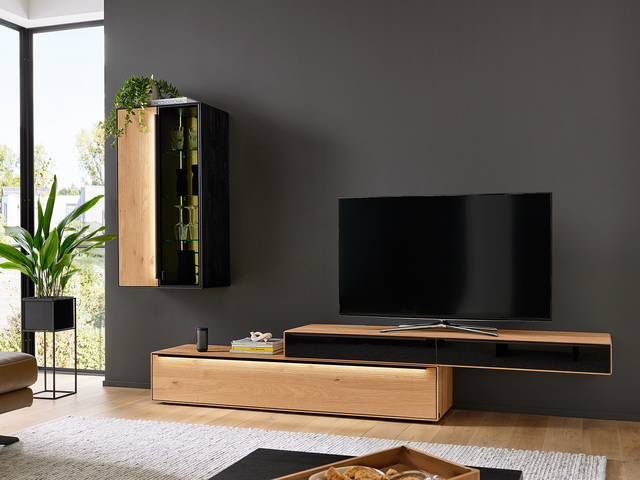 Interliving Wohnwand IL 2033 Asteiche / grau 73468 2