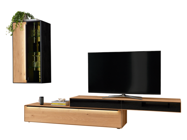Interliving Wohnwand IL 2033 Asteiche / grau 73468 1