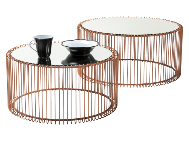 Kare Couchtisch Wire Copper (2/Set) 17360 1