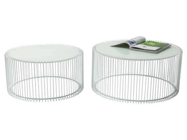 Kare Couchtisch Wire White (2/Set) 64556