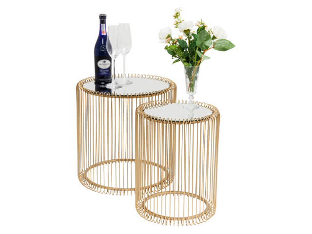 Kare Beistelltisch Wire Brass (2/Set) 64558 1