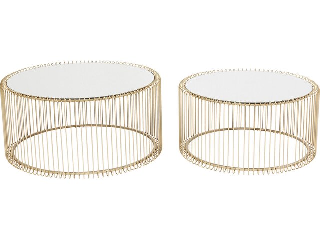 Kare Couchtisch Wire Brass (2/Set) gold 64559 3