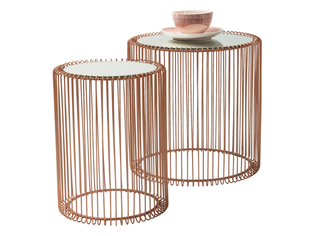 Kare Beistelltisch Wire Copper Ø44cm (2/Set) 64562 1