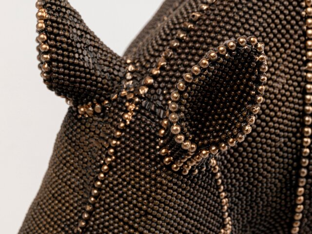 Kare Deko Figur Rhino Rivets Pearls 25cm 60632 4