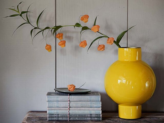 PIP Studio Vase Metal small gelb 1