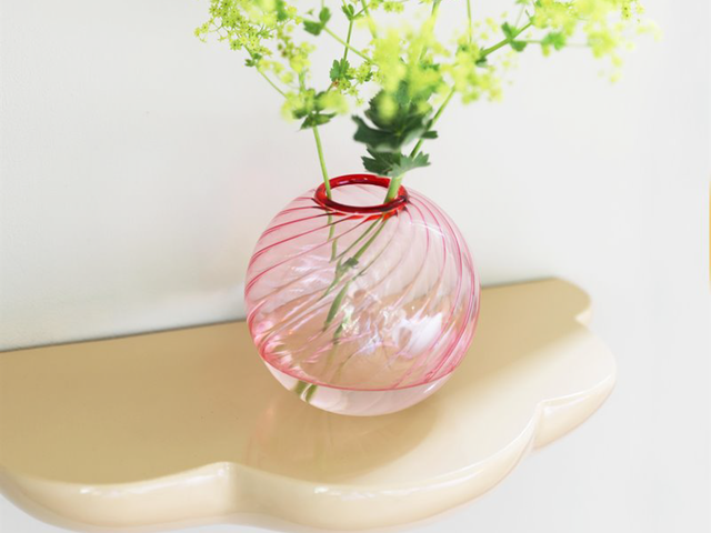 &klevering Vase Spiral pink 70697 &klevering Vase Spiral pink 70697
