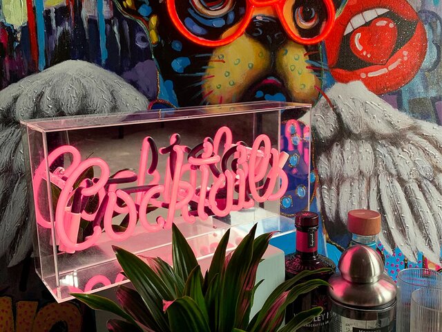 Locomocean Neon-Reklamebox COCKTAILS pink 69664 Locomocean Neon-Reklamebox COCKTAILS pink 69664