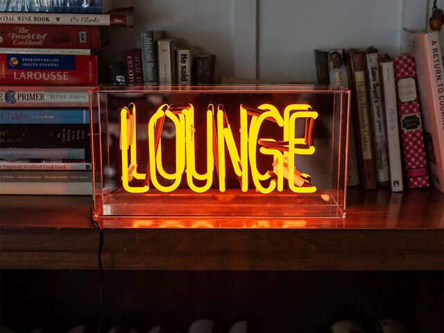 Locomocean Neon-Reklamebox LOUNGE orange 69667 1