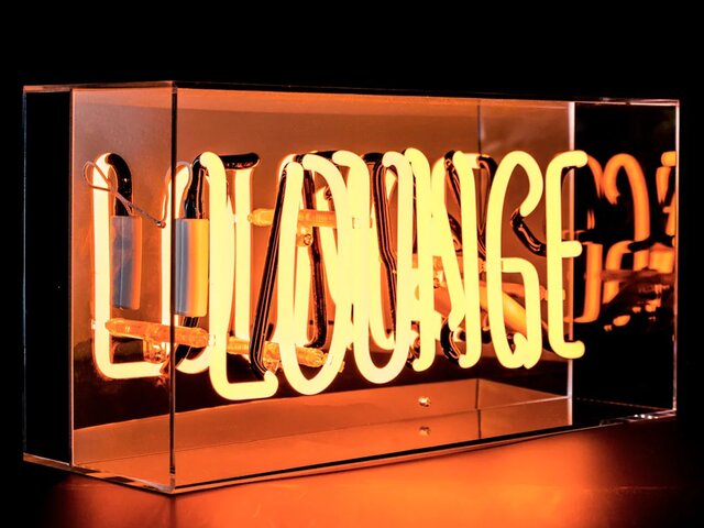 Locomocean Neon-Reklamebox LOUNGE orange 69667 2