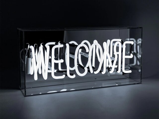 Locomocean Neon-Reklamebox WELCOME white 69670