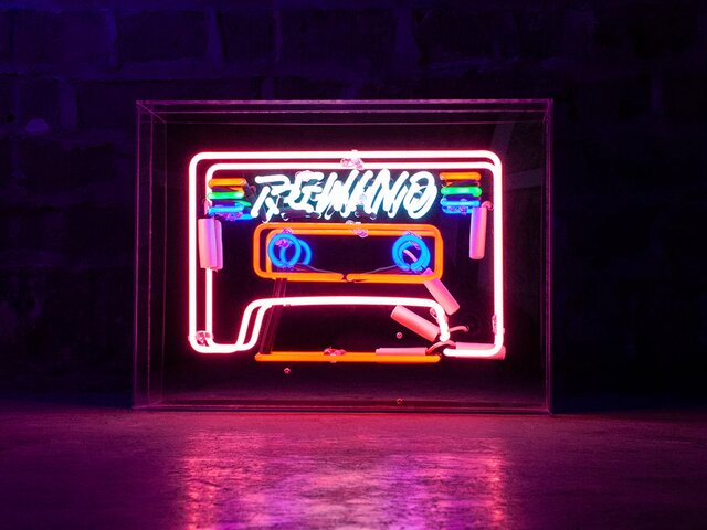 Locomocean Neon-Reklamebox CASSETTE 69672 3