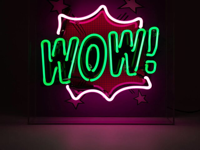 Locomocean Neon-Reklamebox WOW 69674