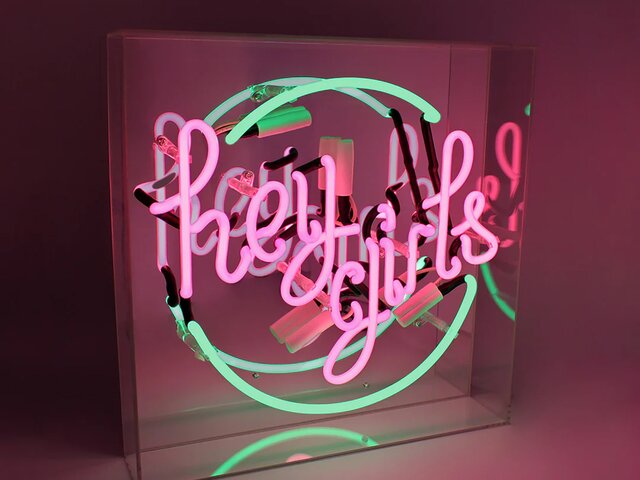 Locomocean Neon-Reklamebox HEY GIRLS 69666 Locomocean Neon-Reklamebox HEY GIRLS 69666