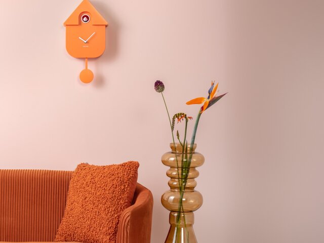 Karlsson Kuckucksuhr Modern Cuckoo orange 69386 2