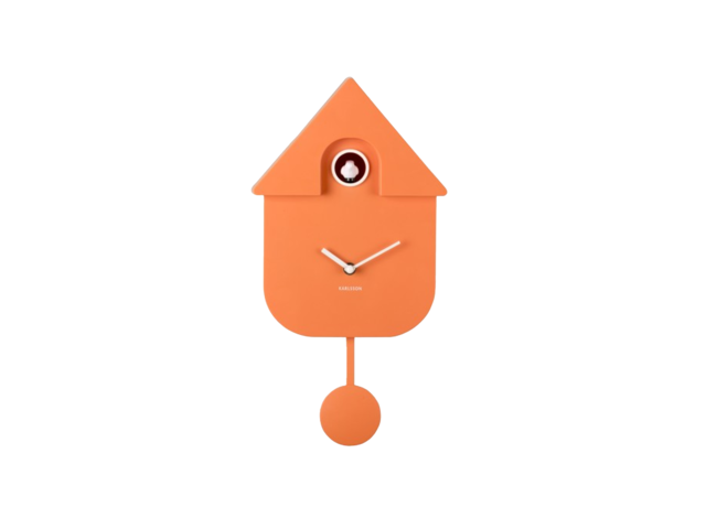 Karlsson Kuckucksuhr Modern Cuckoo orange 69386 1