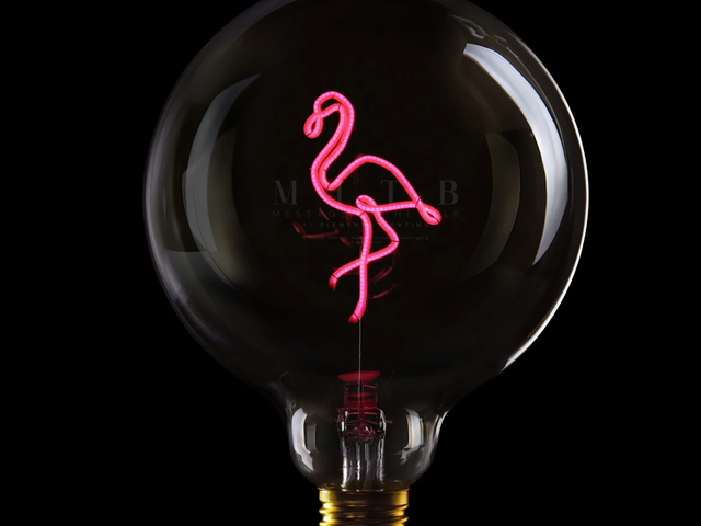 Message-in-the-bulb LED-Textglühbirne Ampoule Flamingo 69607 1