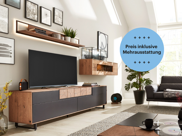 Interliving Wohnwand IL 2106 schwarz 47776 1