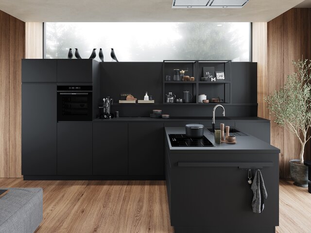 föger Einbauküche perfect soft schwarz 76150 1