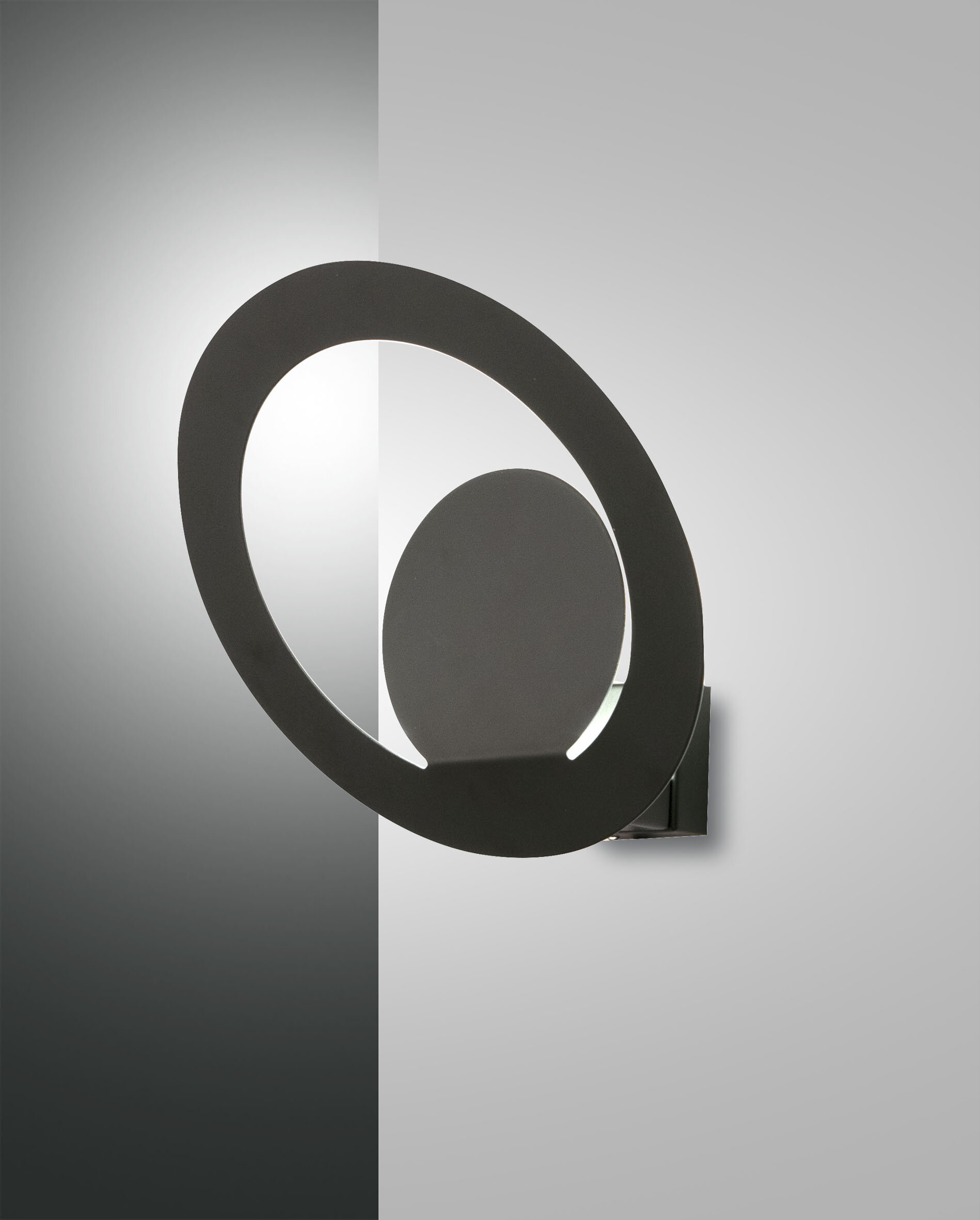 Fabas Luce Wandleuchte Hector schwarz