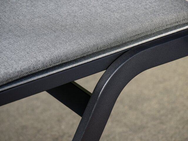 Stern Outdoorbank Novi schwarz matt/Leinen grau 75938 8