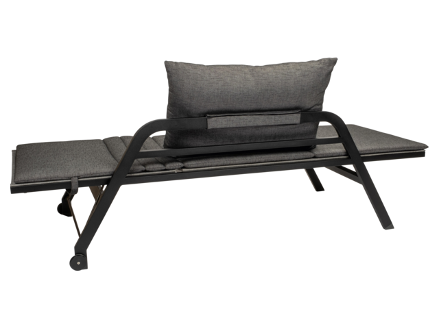 Stern Outdoorbank Novi schwarz matt/Leinen grau 75938 2