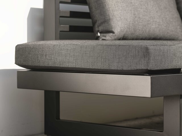 Stern Outdoorliege New Holly schwarz matt/Leinen grau 62382 9