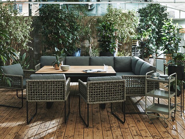 outdoor collection Tischgruppe Casual Dining Brian nature line/Teak 1