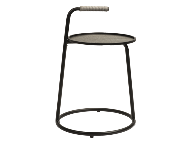 Stern Beistelltisch Edi schwarz matt/Leinen grau 62523 1