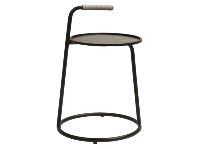 Stern Beistelltisch Edi schwarz matt/Leinen grau 62523 1